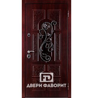 Дверь с терморазрывом (стекло, ковка)