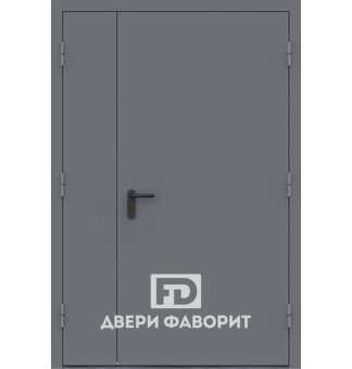 Двустворчатая дверь в подъезд с цинкогрунтом и замком антипаника