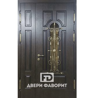 Двустворчатая дверь (терморазрыв) с ковкой