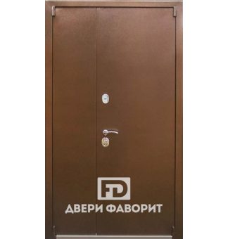 Двустворчатая дверь в офис с антивандальным покрытием