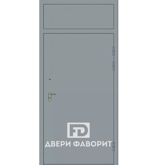 Входная дверь в квартиру с верхней вставкой