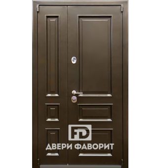 Металлическая дверь для двух квартир с боковой створкой