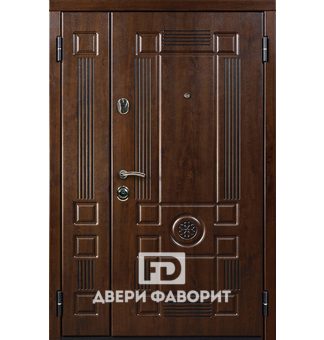 Дверь на две квартиры с боковой створкой и раздельной ручкой