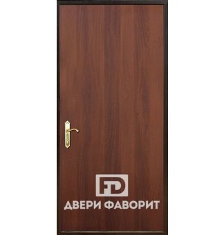 Недорогая стальная дверь с одним замком (МДФ и ламинат)