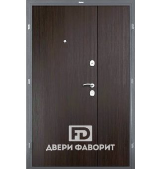 Недорогая стальная двустворчатая дверь (порошок и ламинат)
