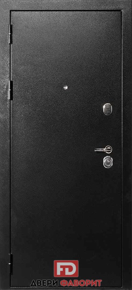 недорогая антивандальная дверь, внутри отделка МДФ - МД-1704 - _mdf010-2