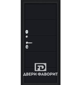 Недорогая входная дверь с МДФ темного цвета