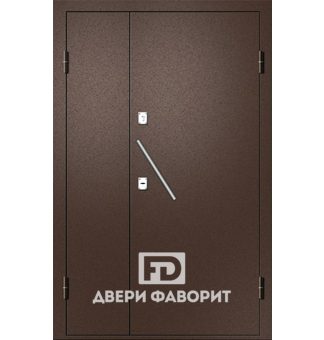 Недорогая двустворчатая дверь для подъезда