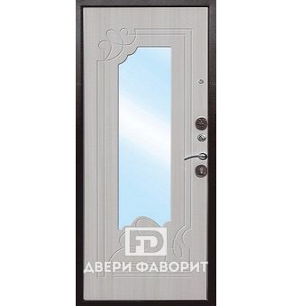 Стальная дверь с зеркалом (отделка МДФ)