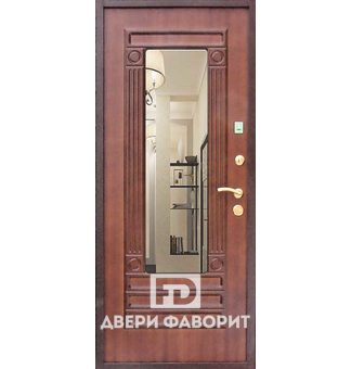 Входная дверь с зеркалом и МДФ