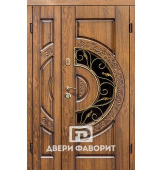 Дверь тамбурная со стеклом, отделка винорит