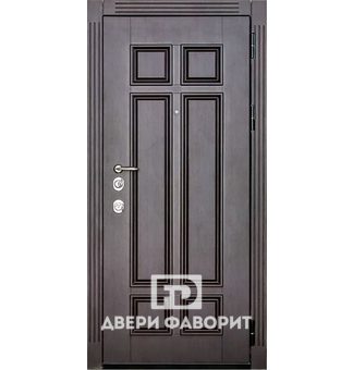 Уличная дверь с терморазрывом и темными МДФ панелями