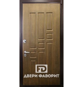 Уличная дверь с отделкой филёнчатым МДФ (без глазка)